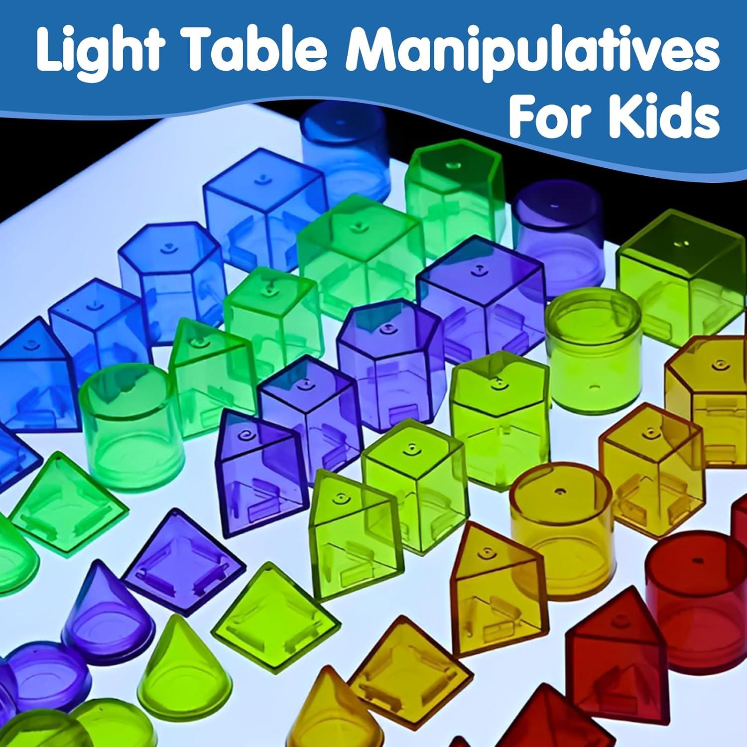 60 Piezas Formas 3D Geométricas Transparentes Yunhe