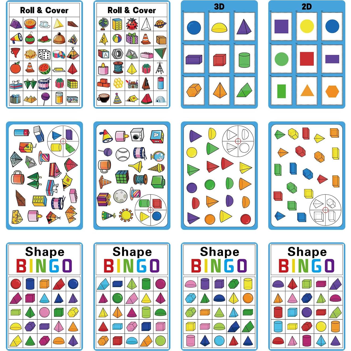 100 Piezas Formas 3D Odoorgames - Sólidos Geométricos para Aprendizaje