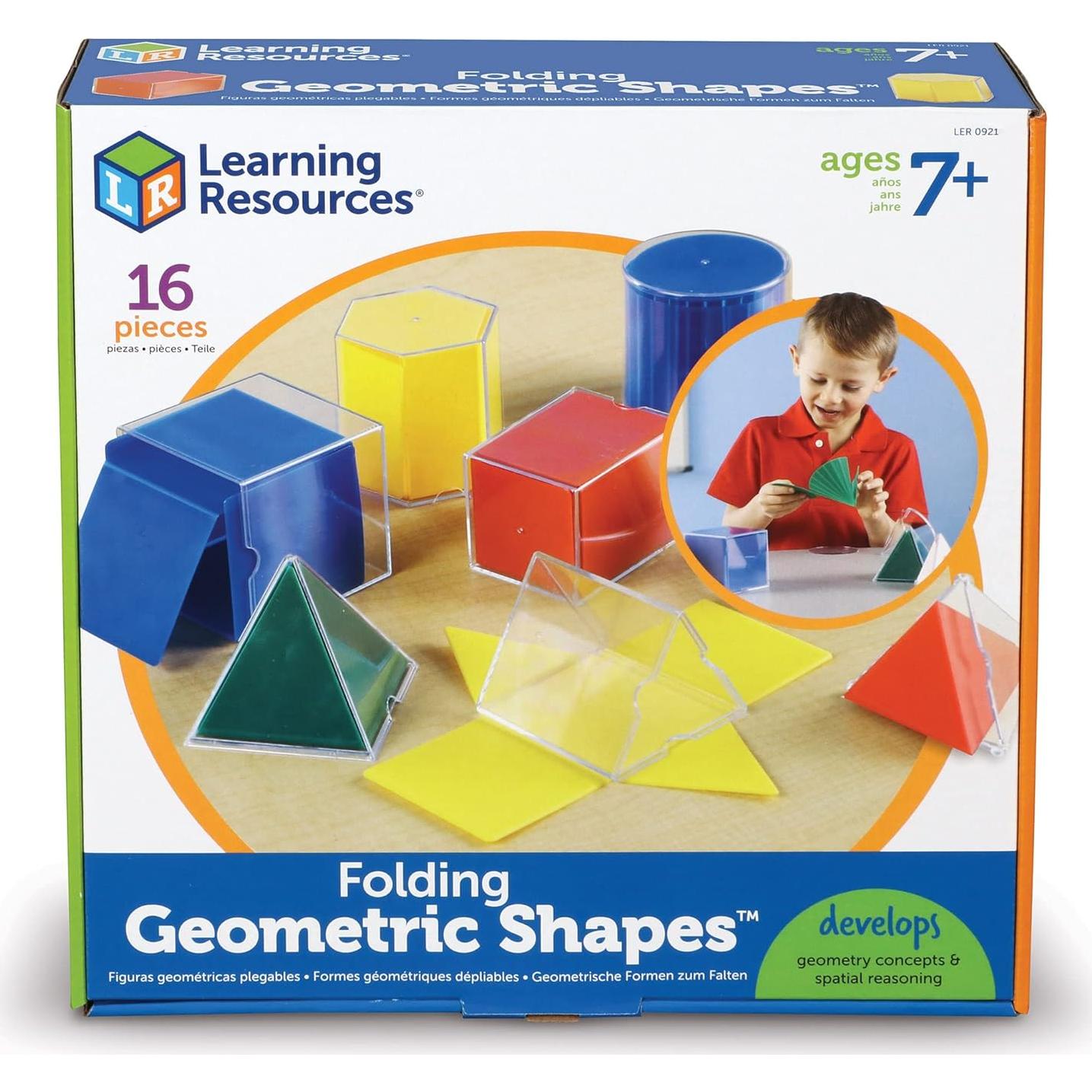 Conjunto de Piezas Geométricas Plegables Recursos de Aprendizaje - 16 Piezas