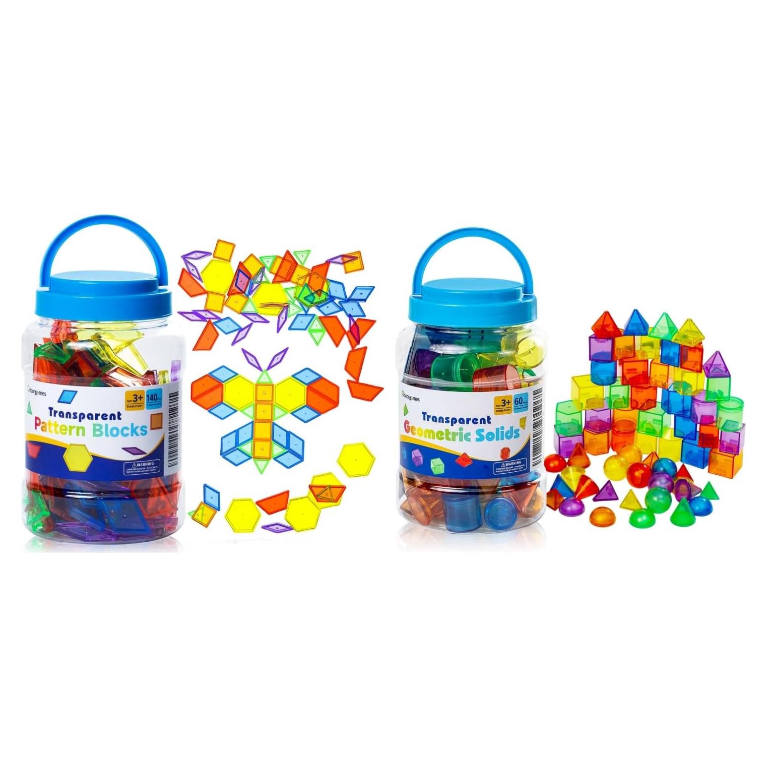 140 Bloques de Patrón Translúcidos Odoorgames - Juguete Educativo