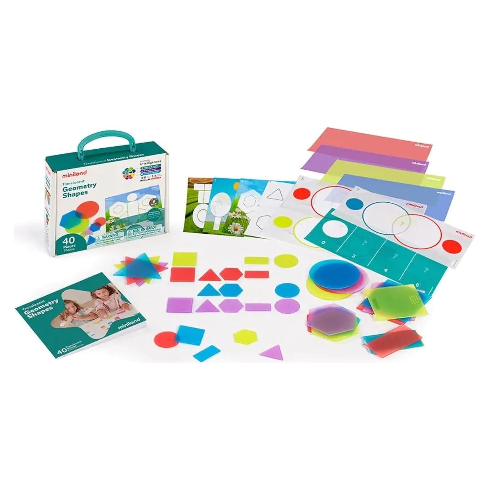 Formas Geométricas Translúcidas Miniland 40 Piezas 3-6 Años