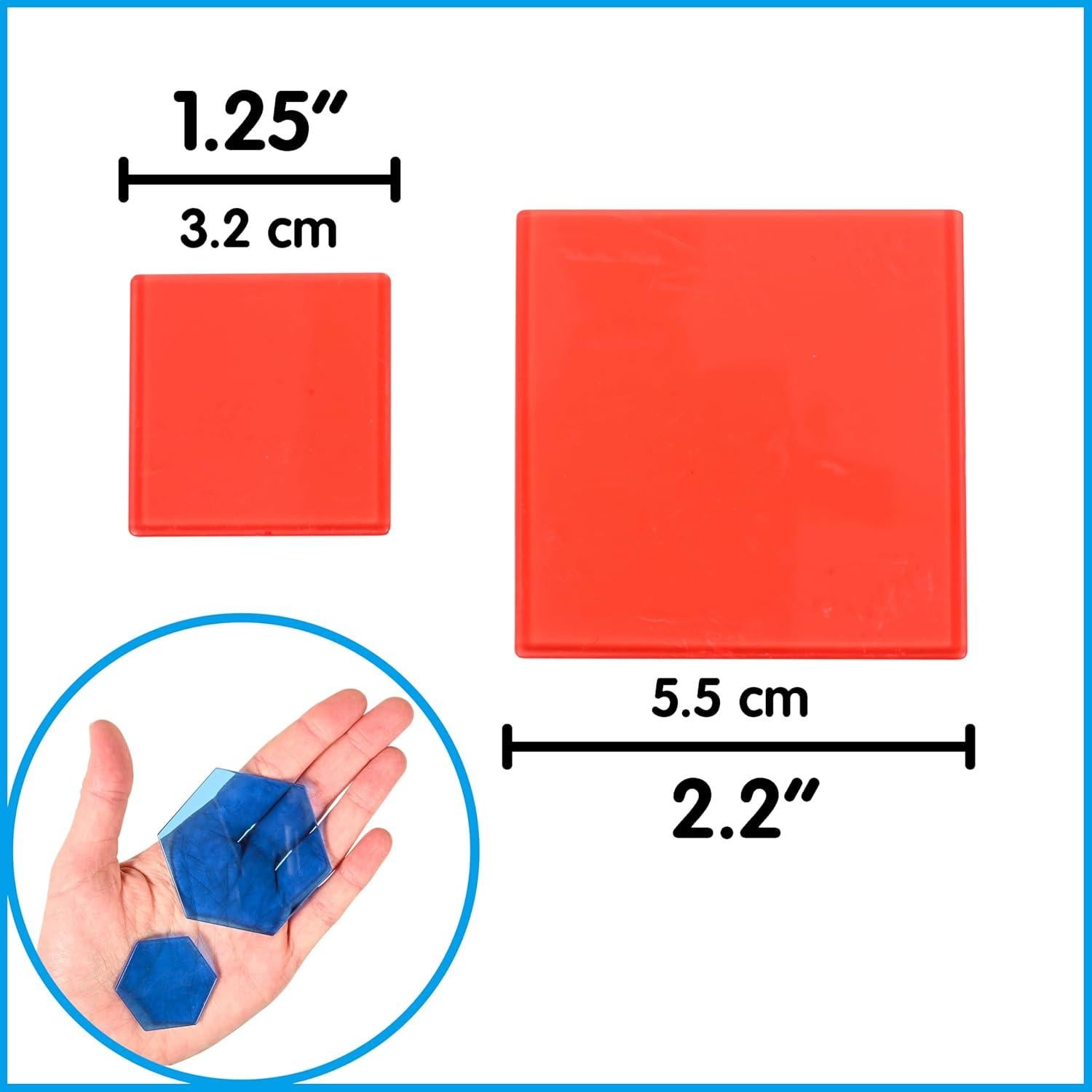 Bloques Atributo Transparentes Edxeducation - 60 Piezas - Juego Sensorial