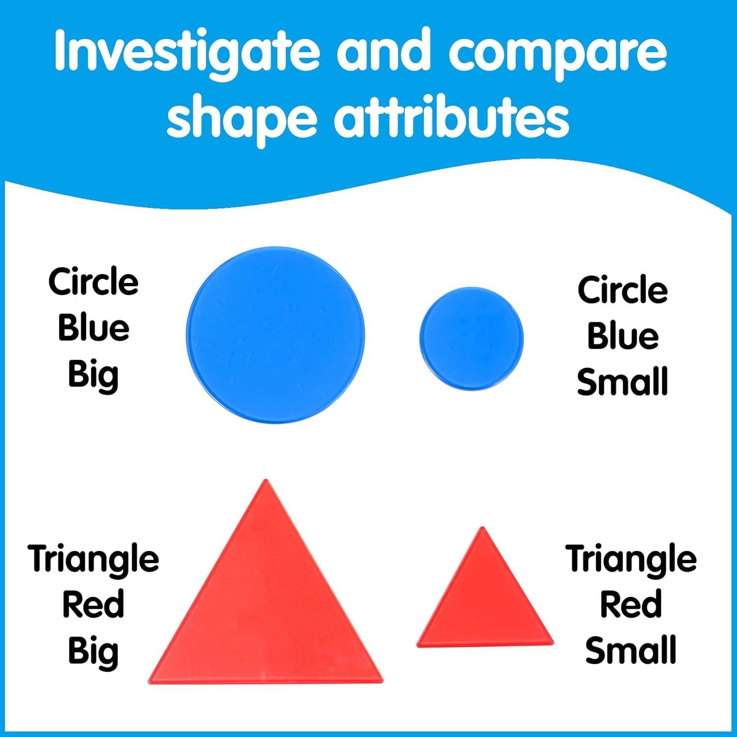 Bloques Atributo Transparentes Edxeducation - 60 Piezas - Juego Sensorial