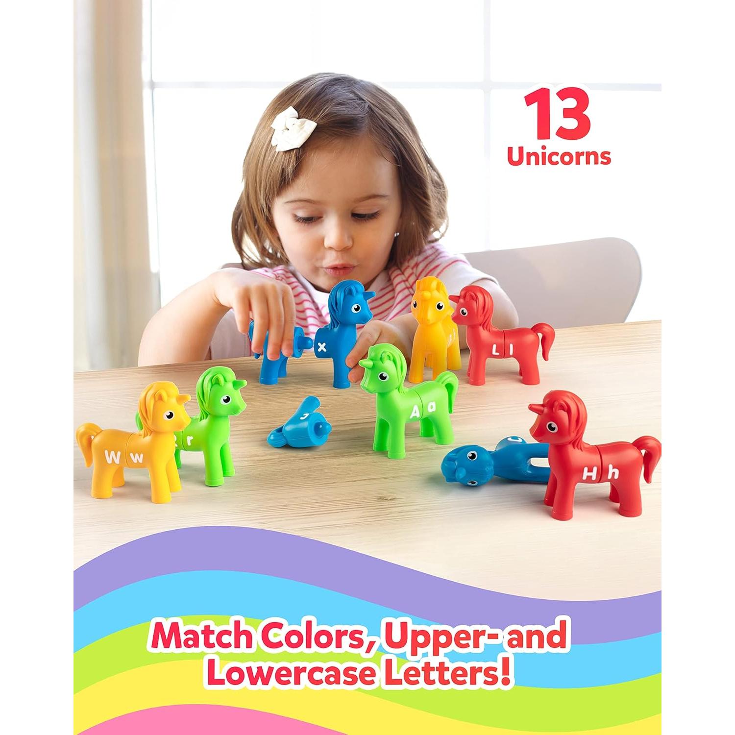 Juego de Emparejamiento de Letras Coogam Unicornio 13 Piezas