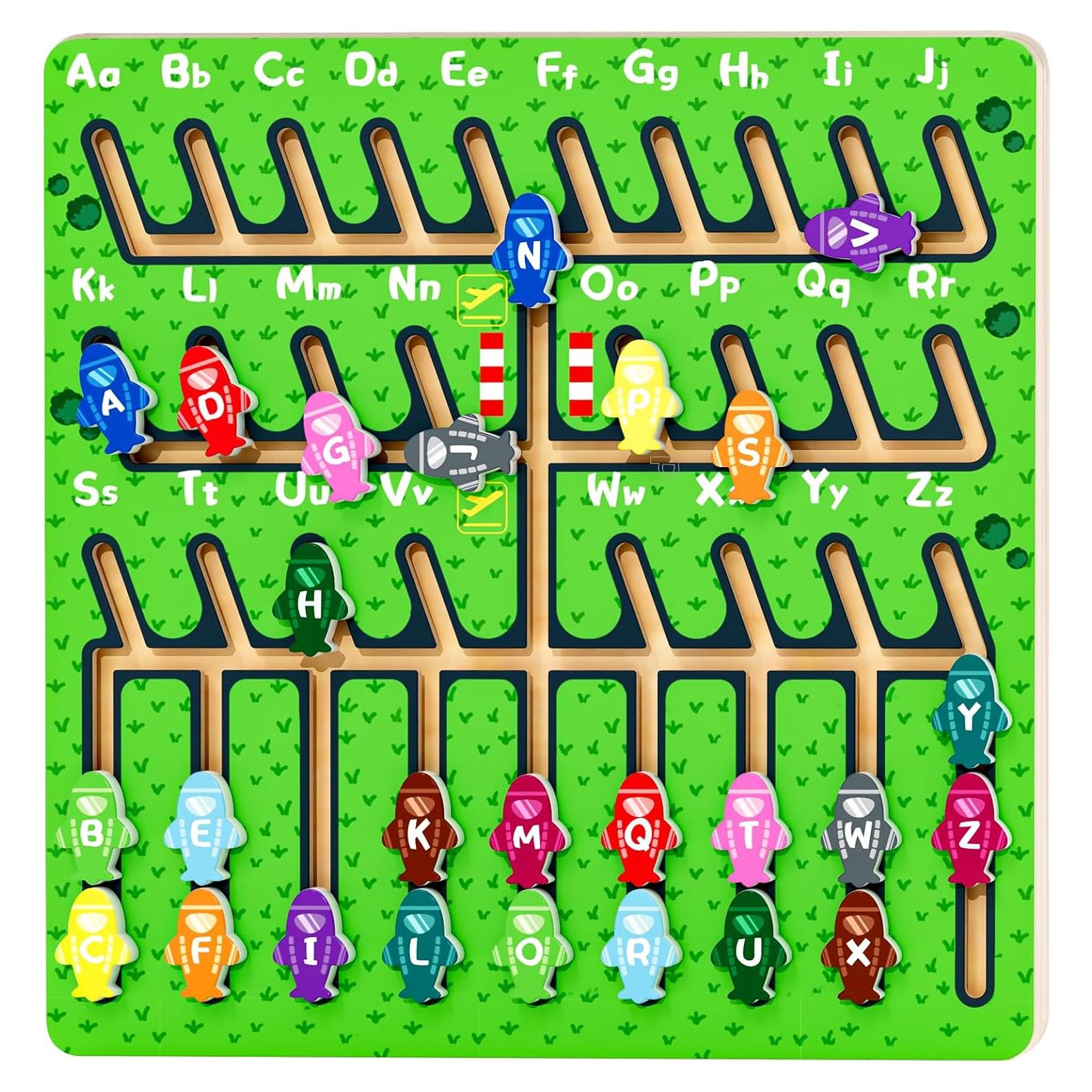 Juguete de Aprendizaje Alfabeto Madera Montessori Tmgooyier 0.46kg