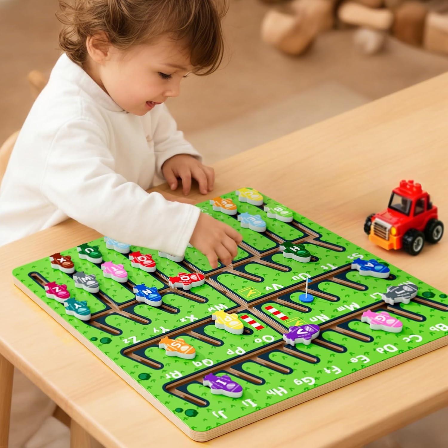 Juguete de Aprendizaje Alfabeto Madera Montessori Tmgooyier 0.46kg