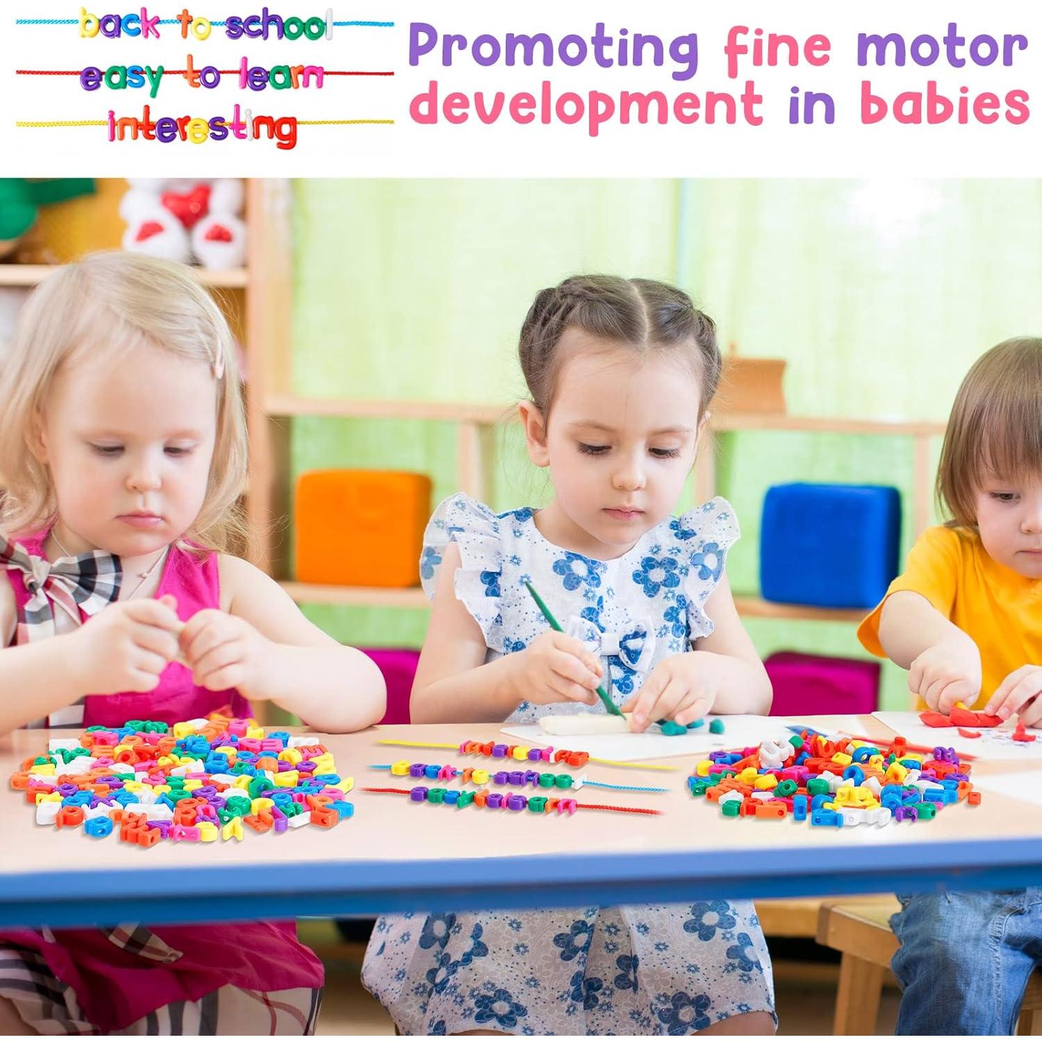 Wesiti 408 Piezas Letras de Enhebrado para Niños 6+