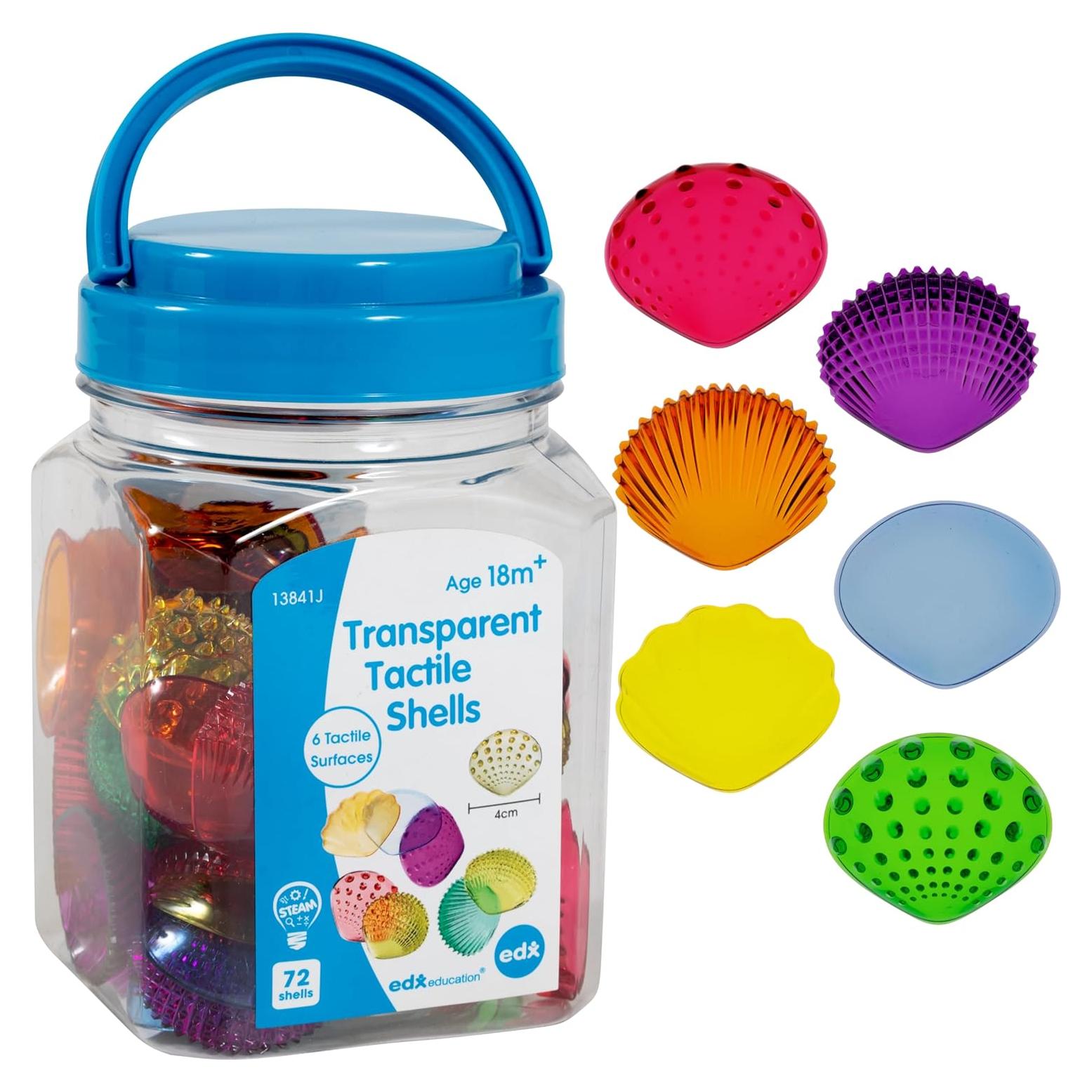 Set de Conchas Táctiles Edx Education - 72 Piezas 6 Texturas