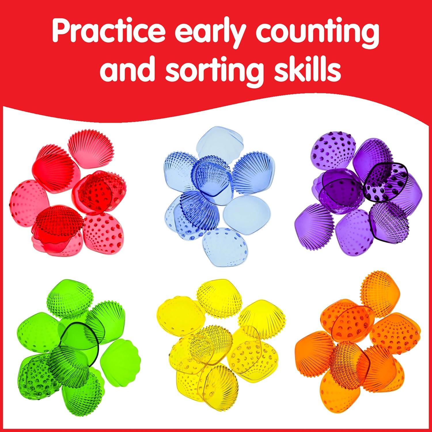 Set de Conchas Táctiles Edx Education - 72 Piezas 6 Texturas