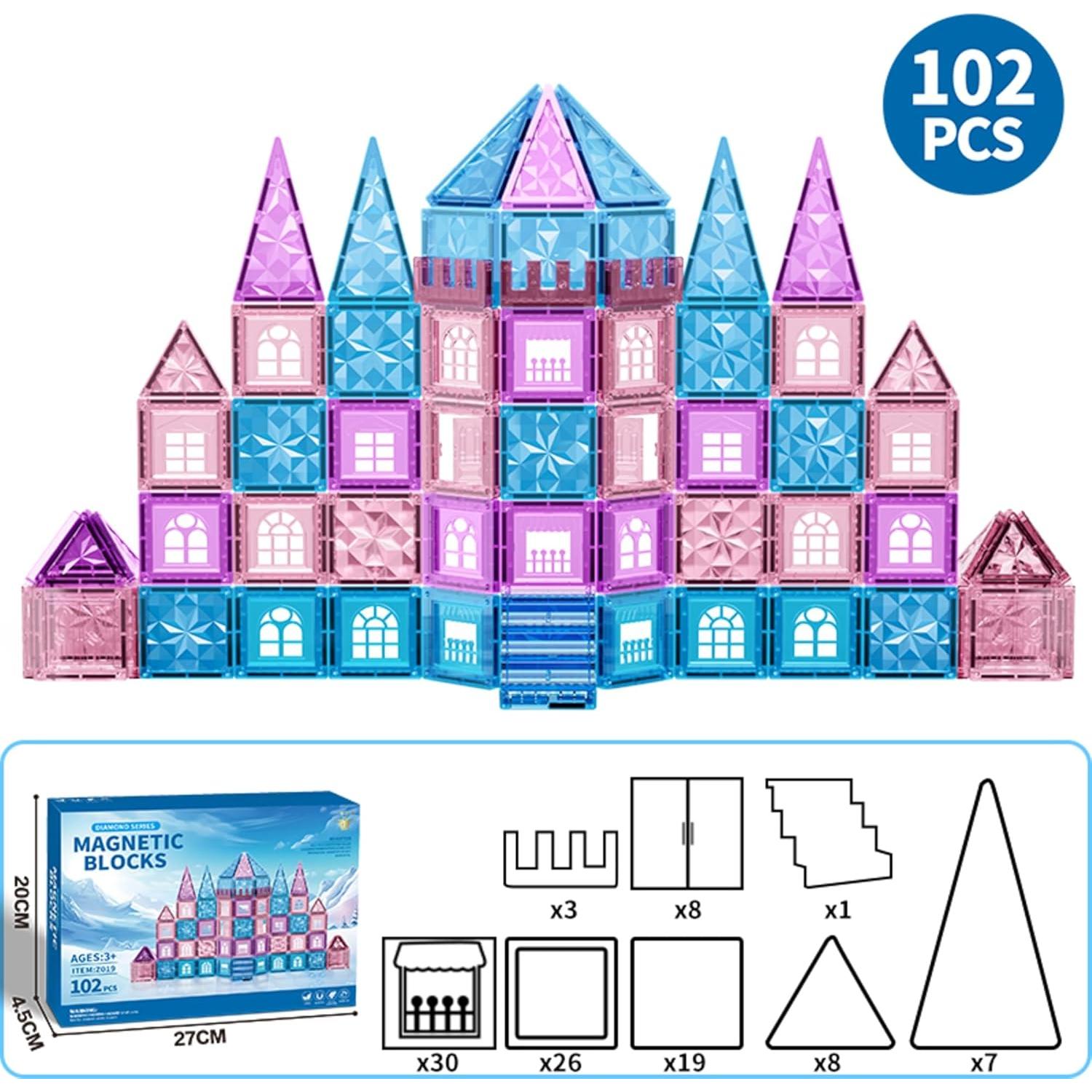 Juego de Azulejos Magnéticos 3D MatrixMinds 102 Piezas