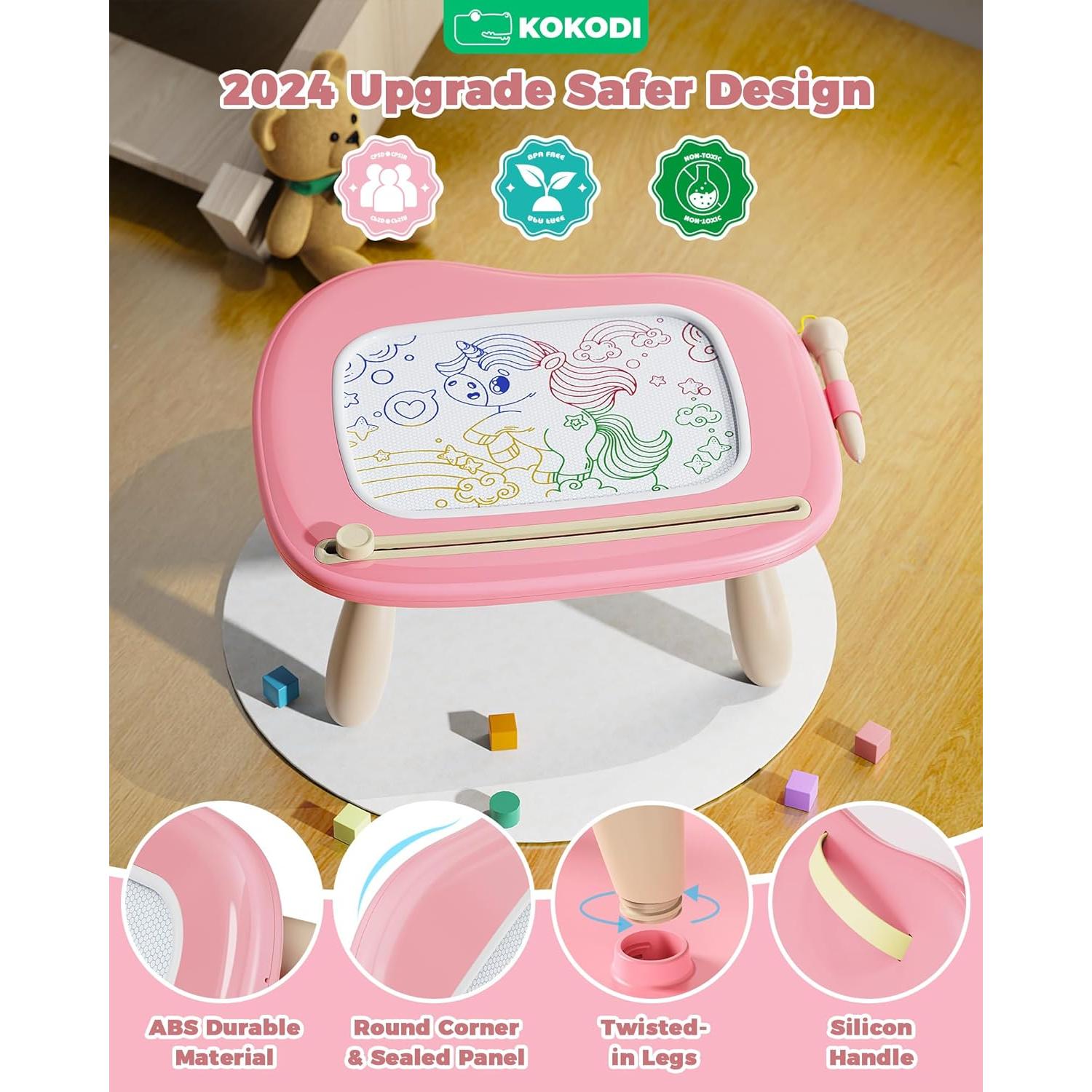 Pizarra Magnética KOKODI Rosa 20.8x14.7 cm para Niños 1-3 Años