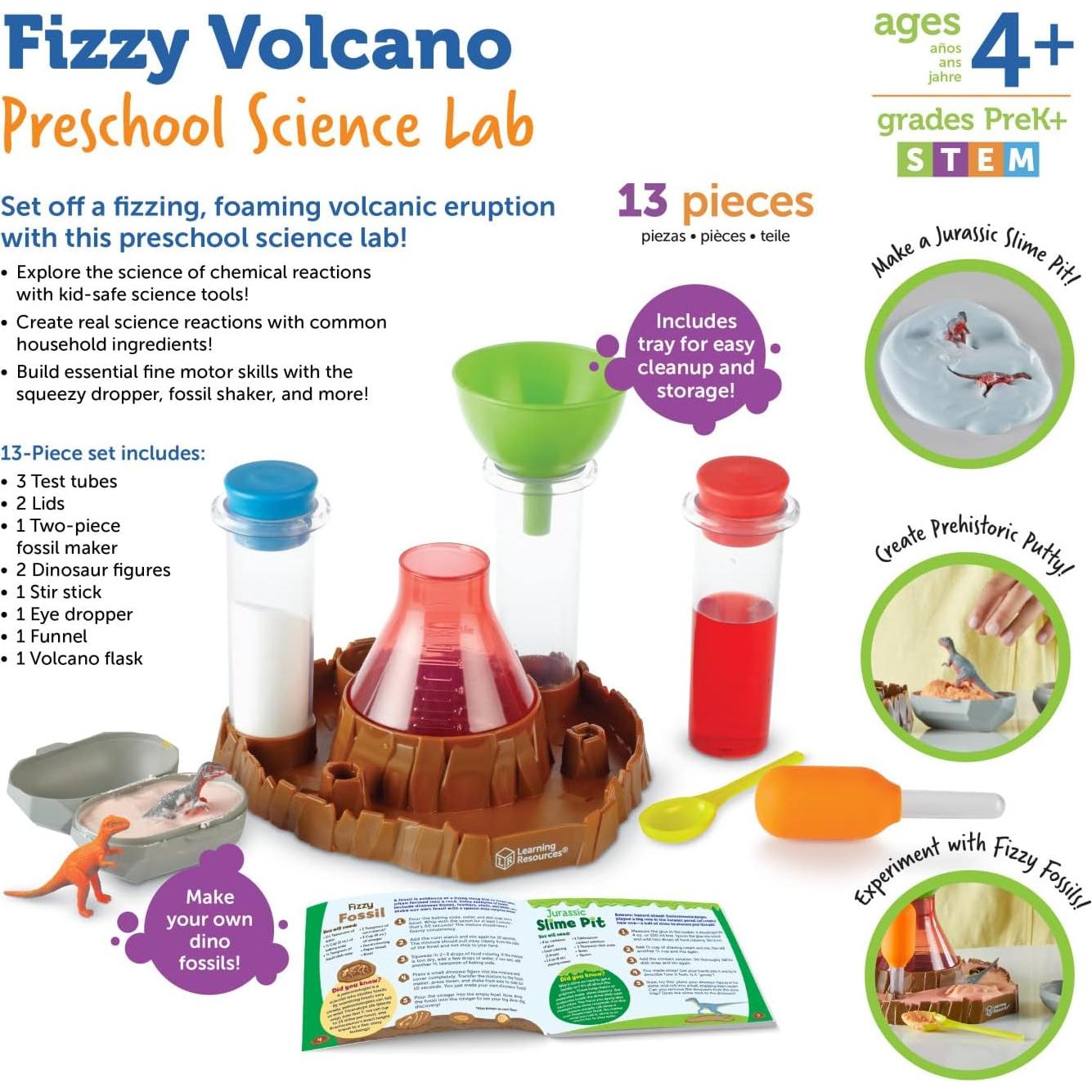 Kit de Ciencia Volcán Efervescente Learning Resources - 13 Piezas, 4+ Años