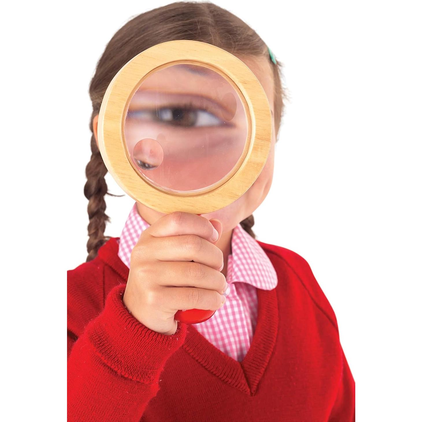 Lupa de Madera TickiT 72225 para Niños 2x y 3x Aumento