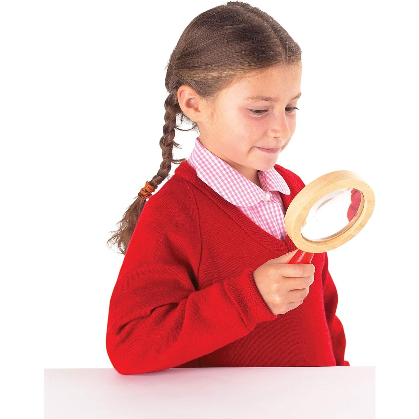 Lupa de Madera TickiT 72225 para Niños 2x y 3x Aumento