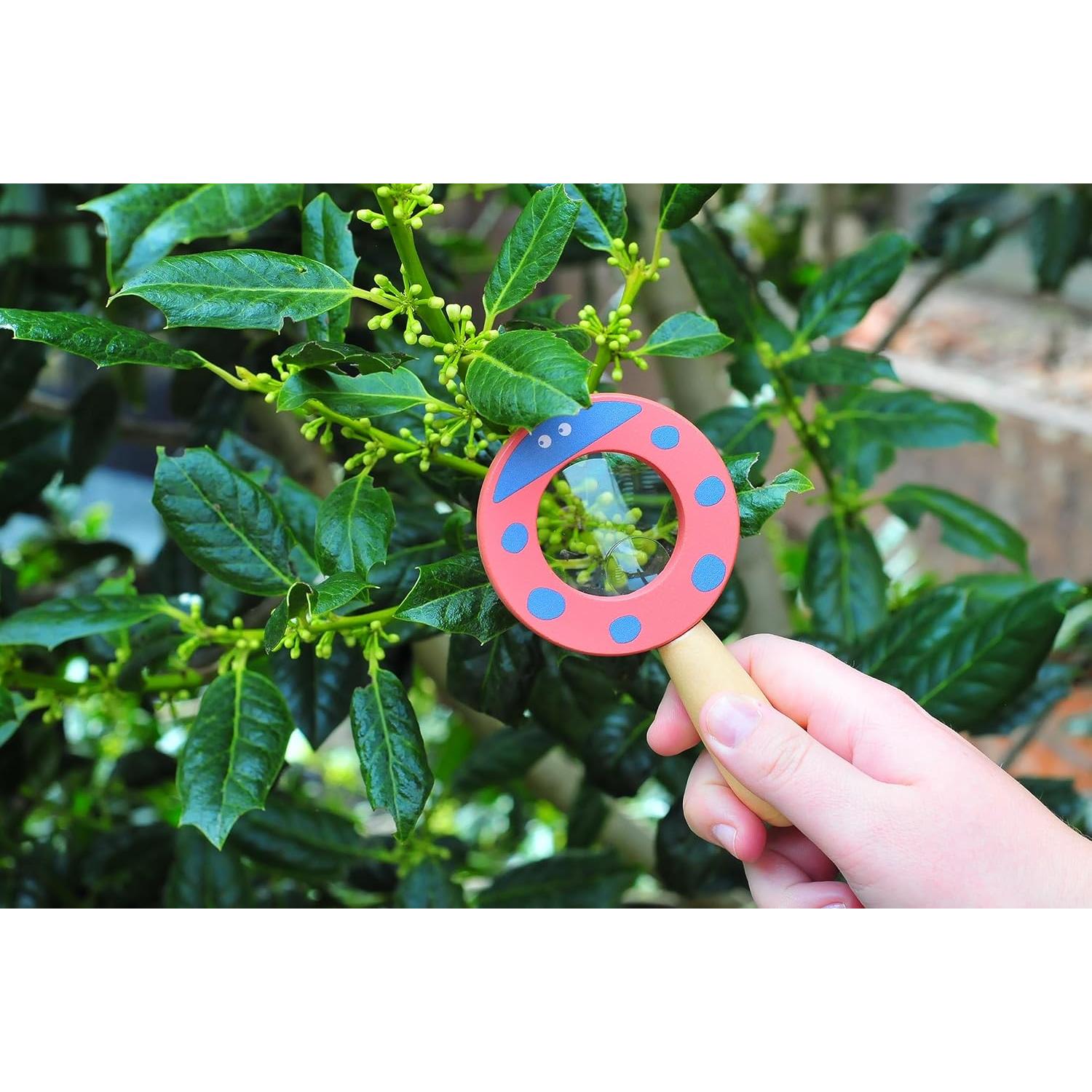 Lupa de Madera Casa de Canicas 2x 5x para Niños