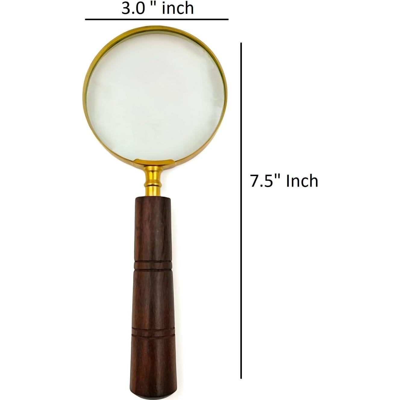 Lupa de Madera y Latón 10X Meridian Nauticals - Vintage