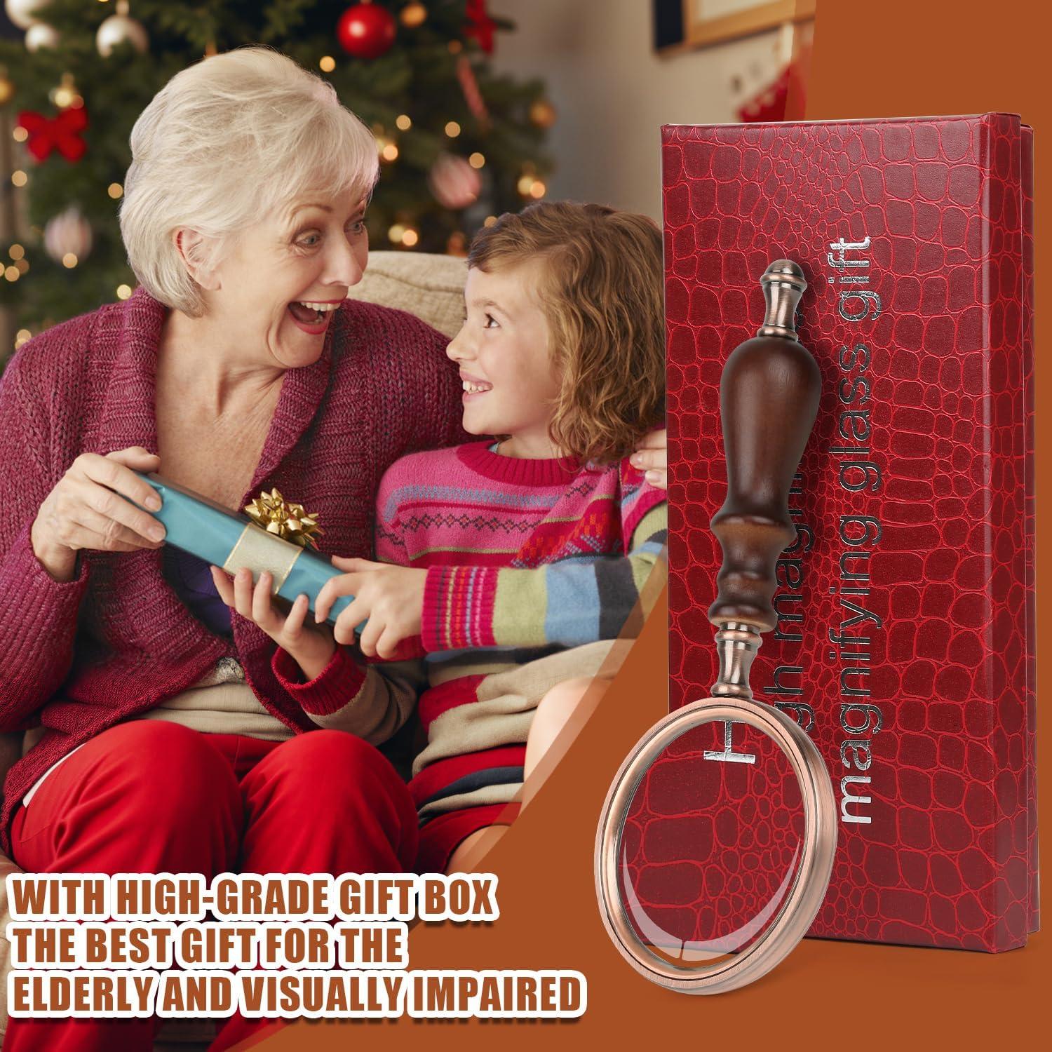 Lupa de Mano Rongon 10X Vintage con Mango de Madera