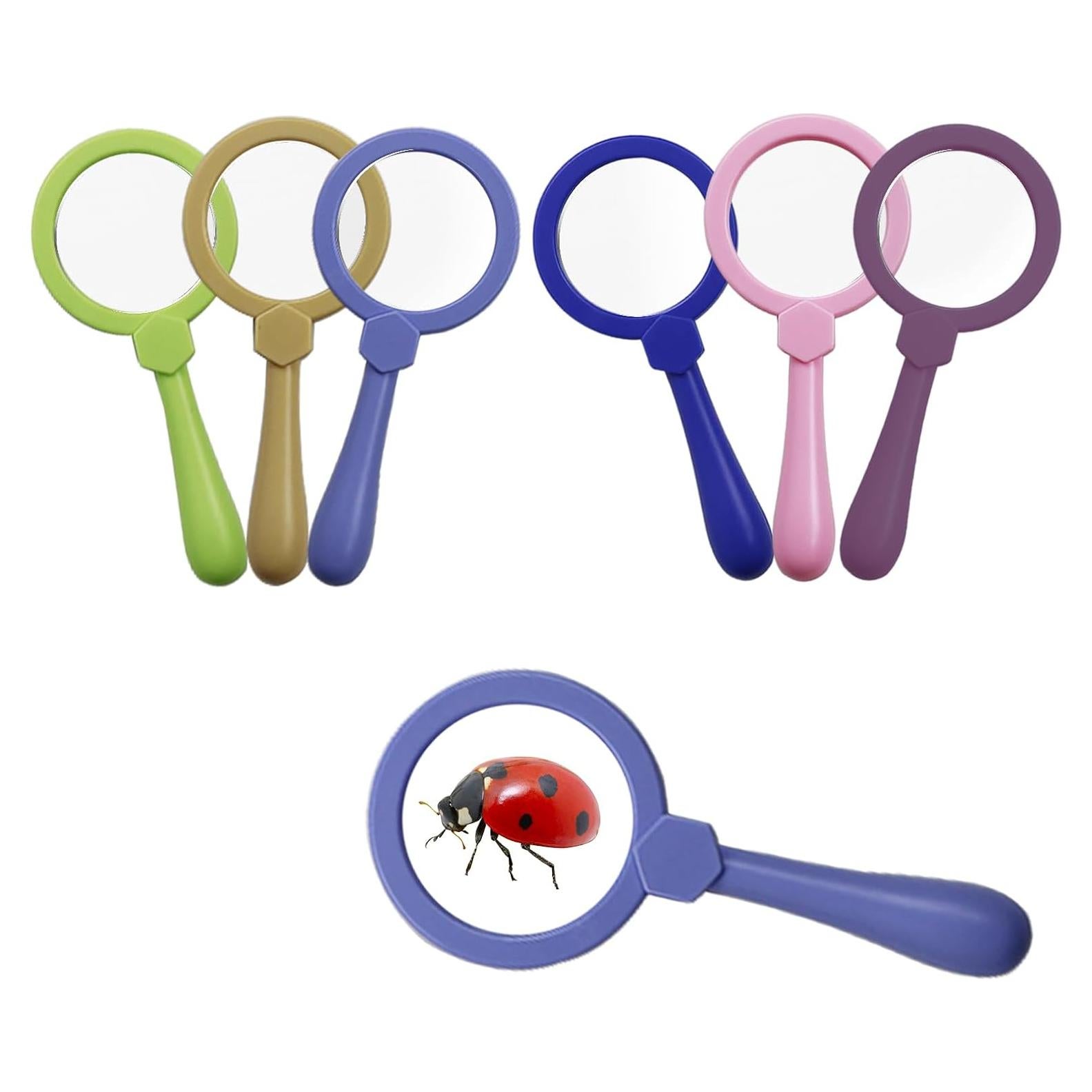 Lupa de Mano IRCHLYN 3X para Niños - 6 Piezas Coloridas