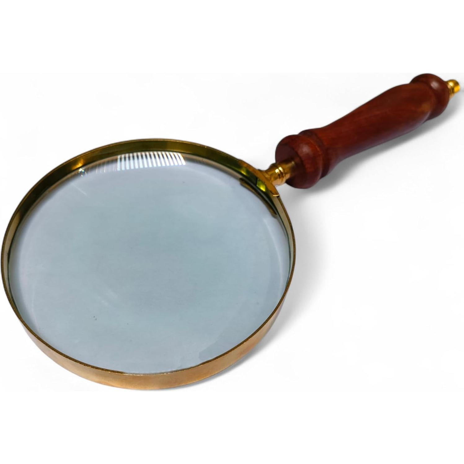 Lupa de Bronce Vintage Meridian Nauticals 10x con Mango de Madera