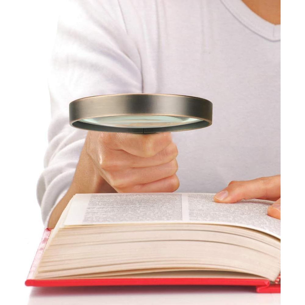 Lupa de Mano WIOR 10X Cobre Antiguo con Mango de Sándalo