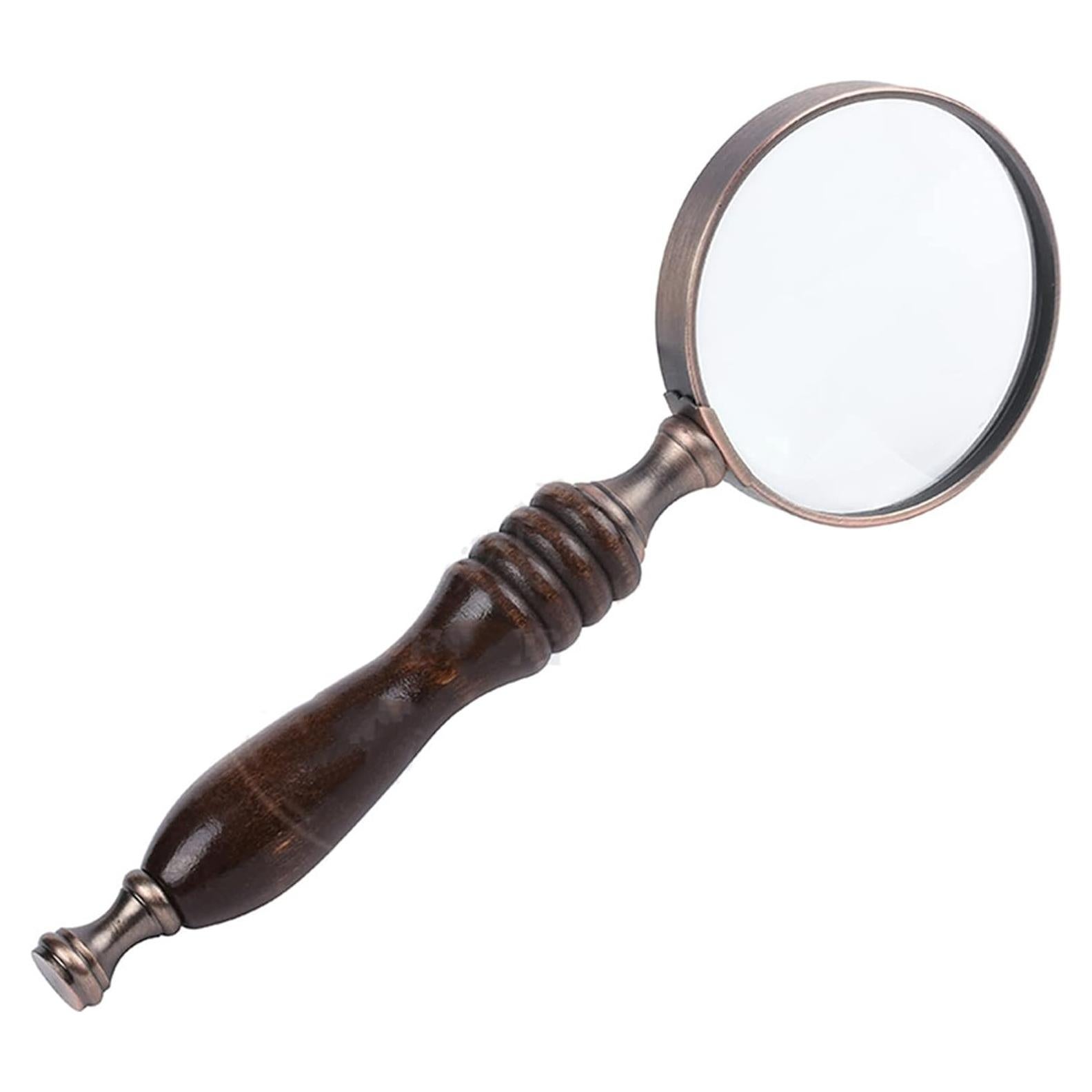 Lupa de Mano Meichoon 10X con Mango de Madera Clásico