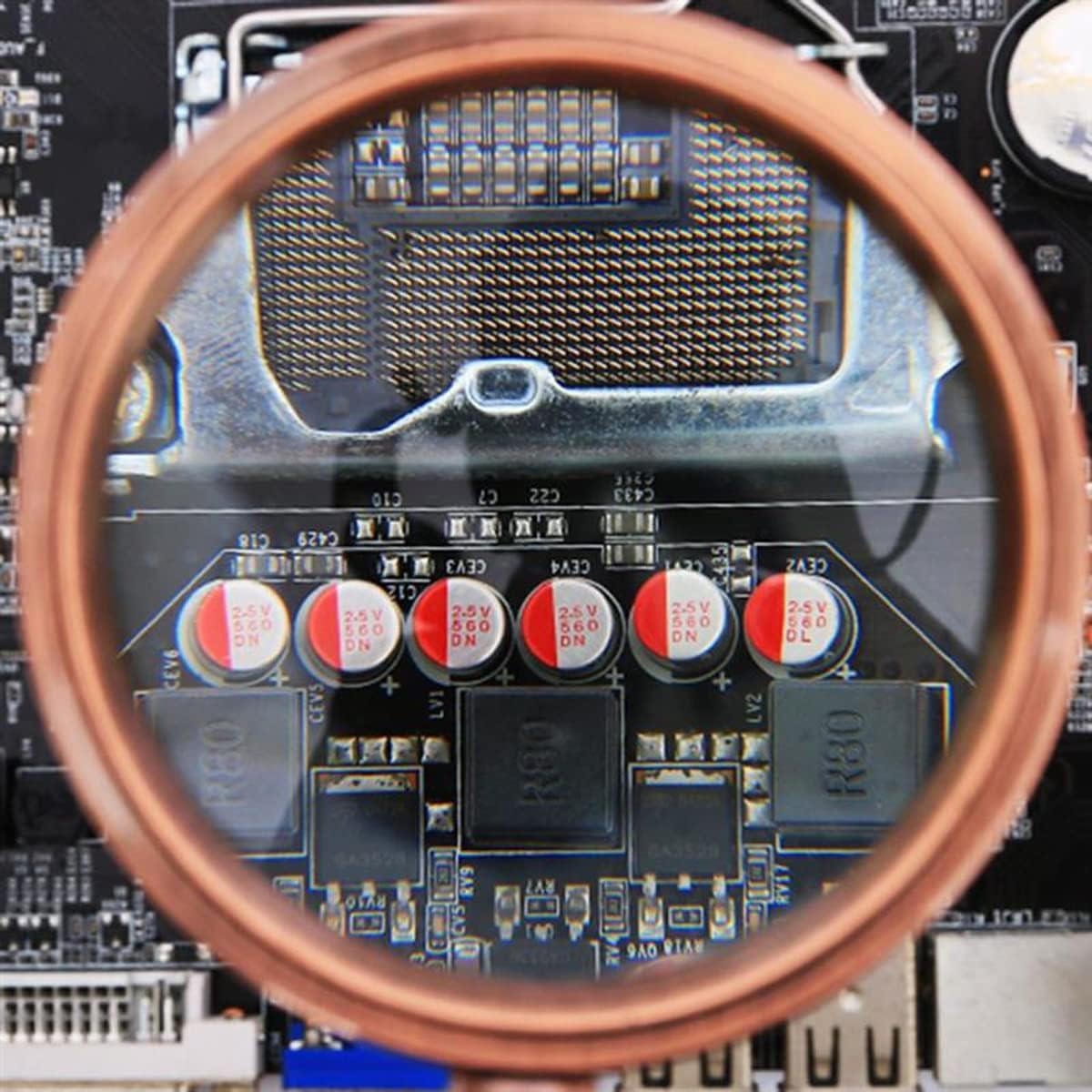 Lupa de Mano Meichoon 10X con Mango de Madera Clásico