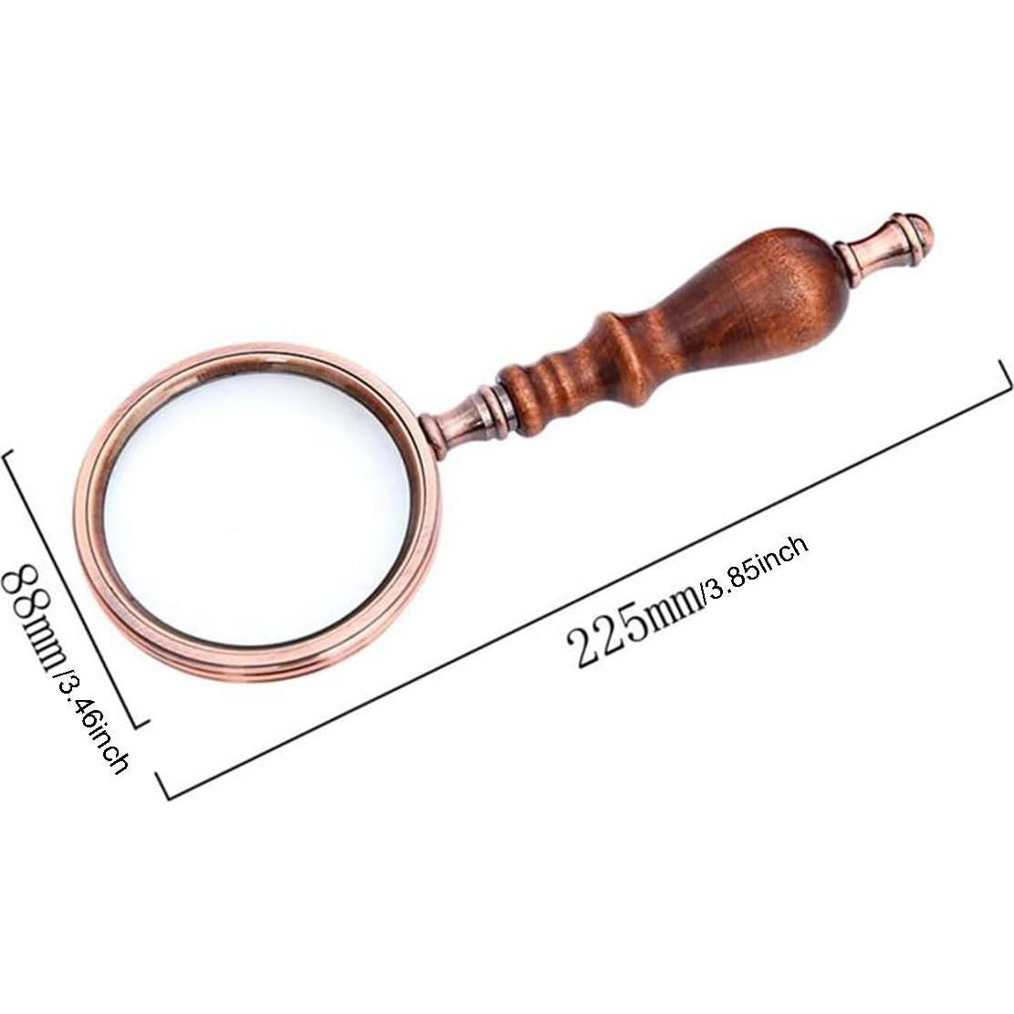 Lupa de Mano Meichoon 10X con Mango de Madera Clásico