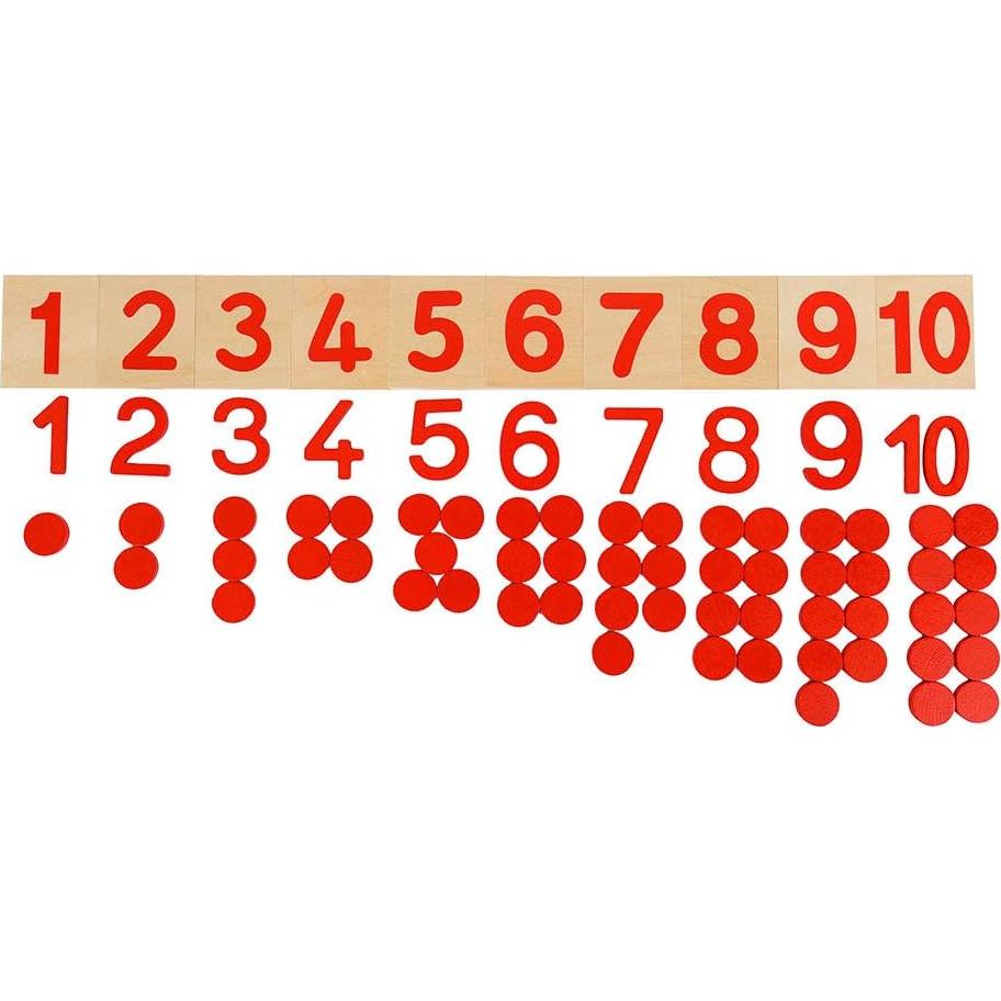 Tarjetas y Contadores Montessori MY toy shop - Matemáticas 3 a 6 años