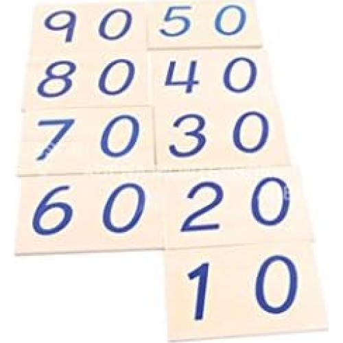 Tarjetas de Números de Madera Grande Adena Montessori 1-3000
