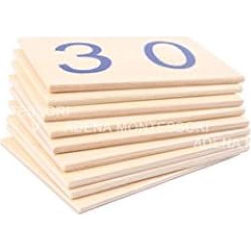 Tarjetas de Números de Madera Adena Montessori 1-3000
