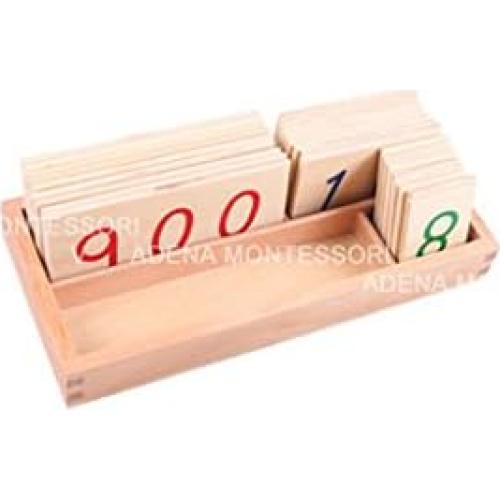 Tarjetas de Números de Madera Adena Montessori 1-3000