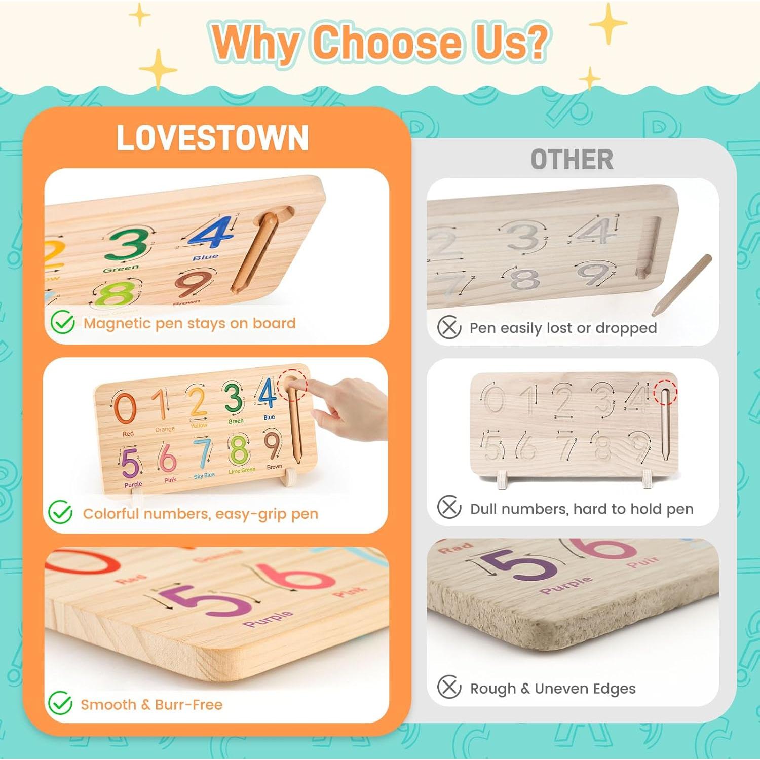 Juguete Educativo LovesTown Bloques Numéricos de Matemáticas