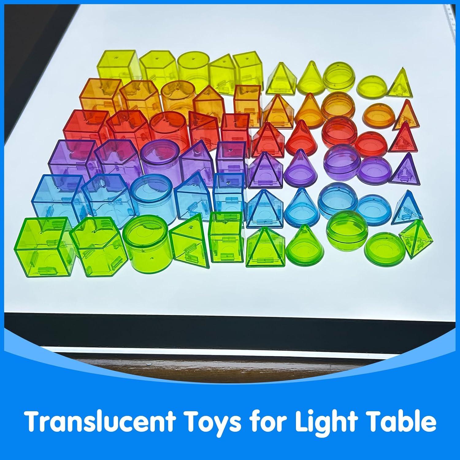 60 Piezas de Formas Geométricas 3D Odoorgames para Aprendizaje