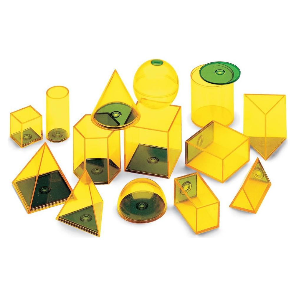 Juego de Formas 3D Rellenables hand2mind - 14 Sólidos Geométricos