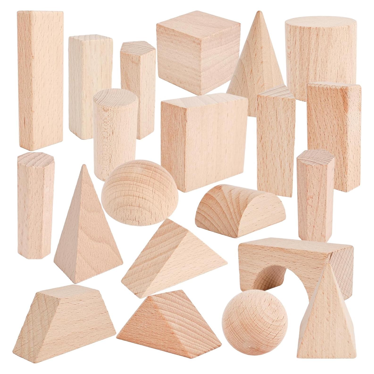 21 Bloques de Madera Geométricos 3D Kugliwa para Niños