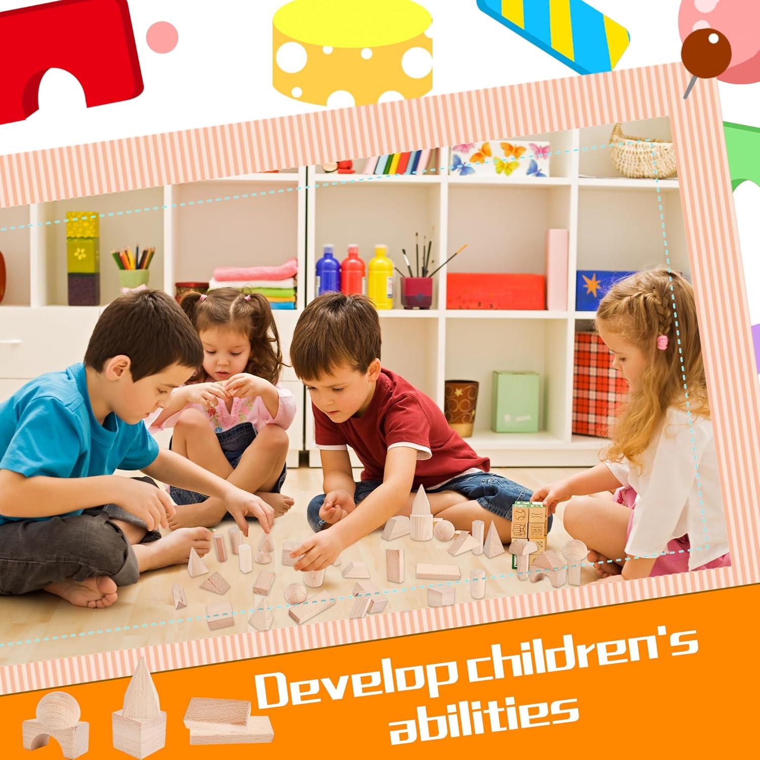 21 Bloques de Madera Geométricos 3D Kugliwa para Niños