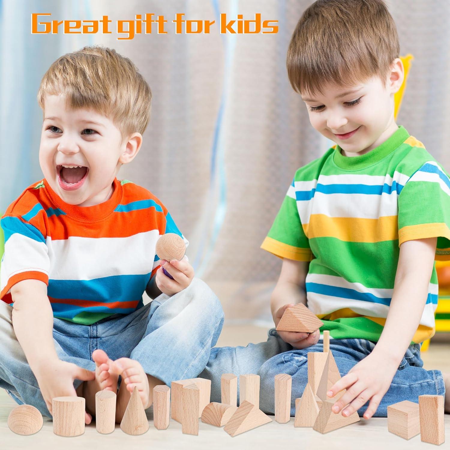 21 Bloques de Madera Geométricos 3D Kugliwa para Niños