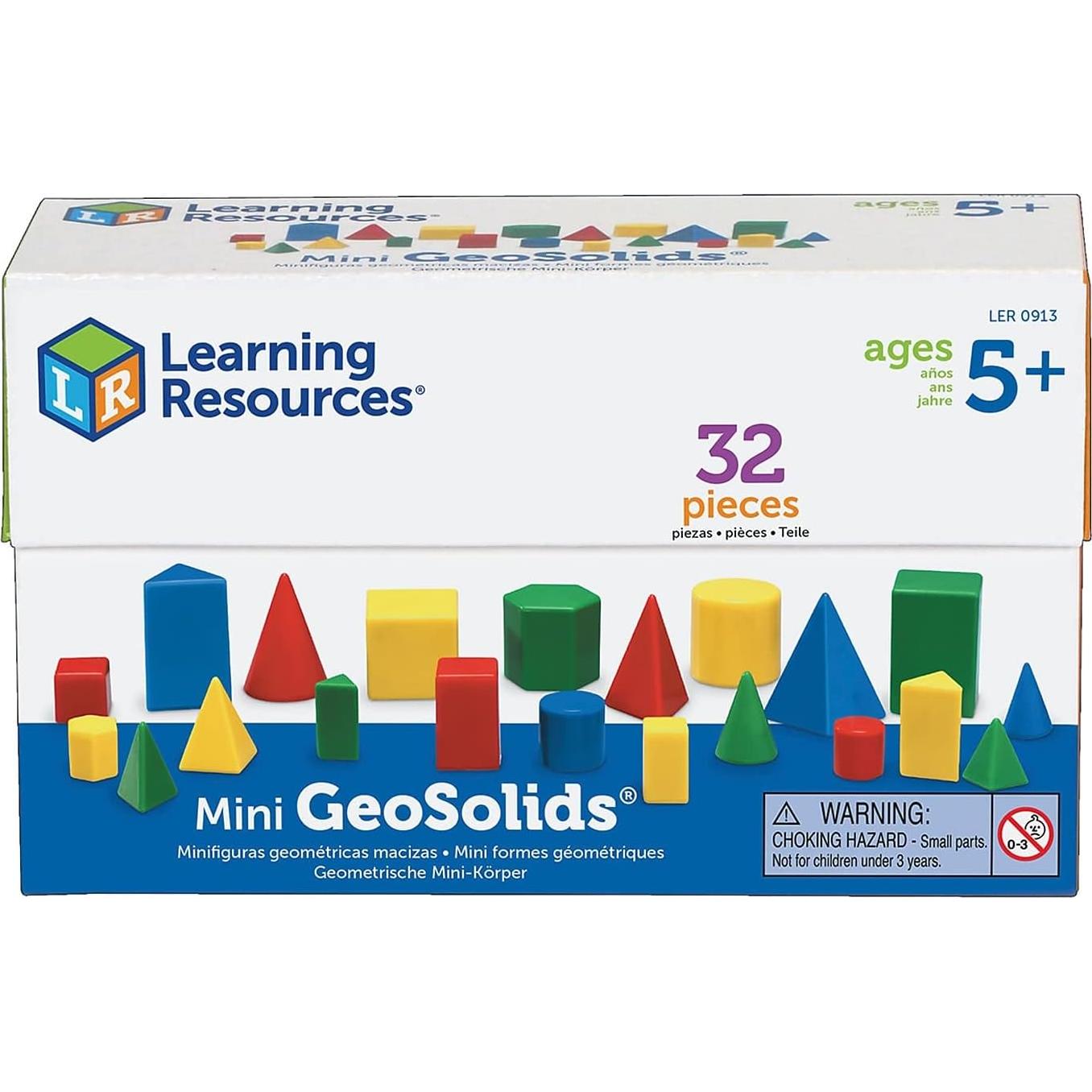 Mini GeoSólidos Recursos de Aprendizaje - 32 Piezas Geometría