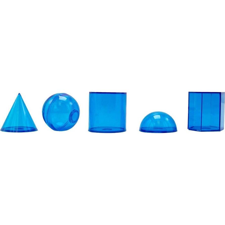 Juego de 12 Sólidos Geométricos Azules hand2mind 3D