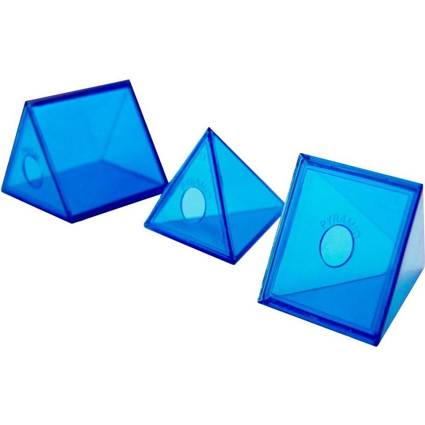 Juego de 12 Sólidos Geométricos Azules hand2mind 3D