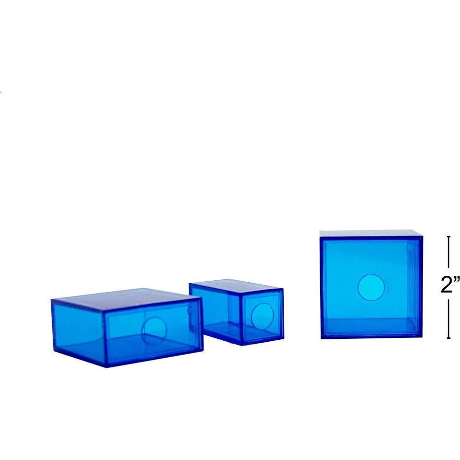 Juego de 12 Sólidos Geométricos Azules hand2mind 3D