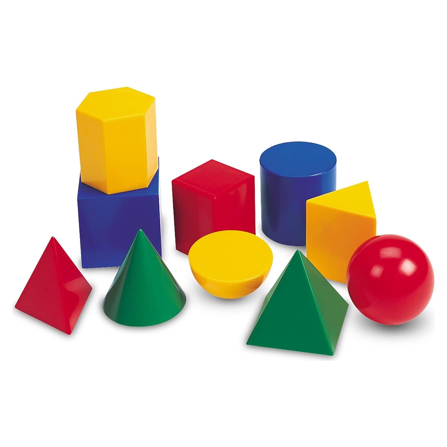 Conjunto de Formas Geométricas Grandes - 10 Piezas para Niños 5+