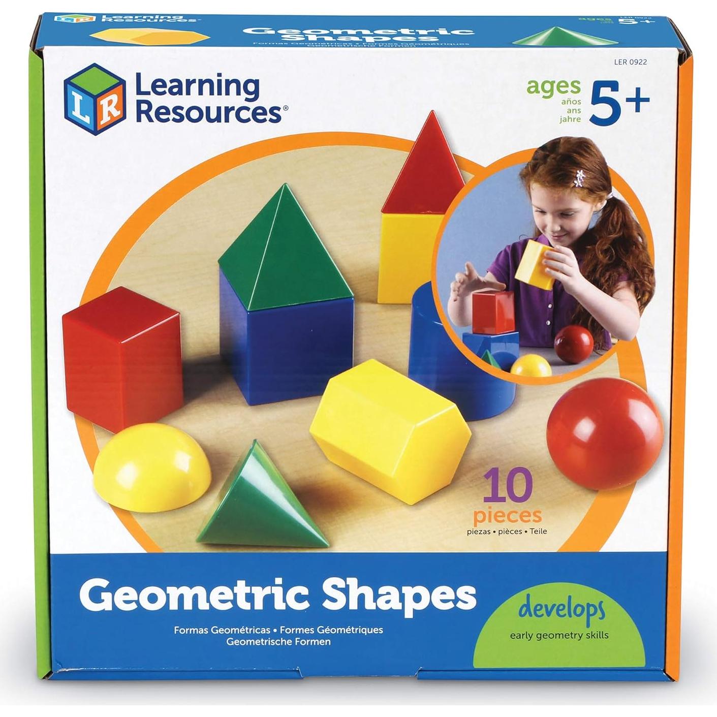 Conjunto de Formas Geométricas Grandes - 10 Piezas para Niños 5+