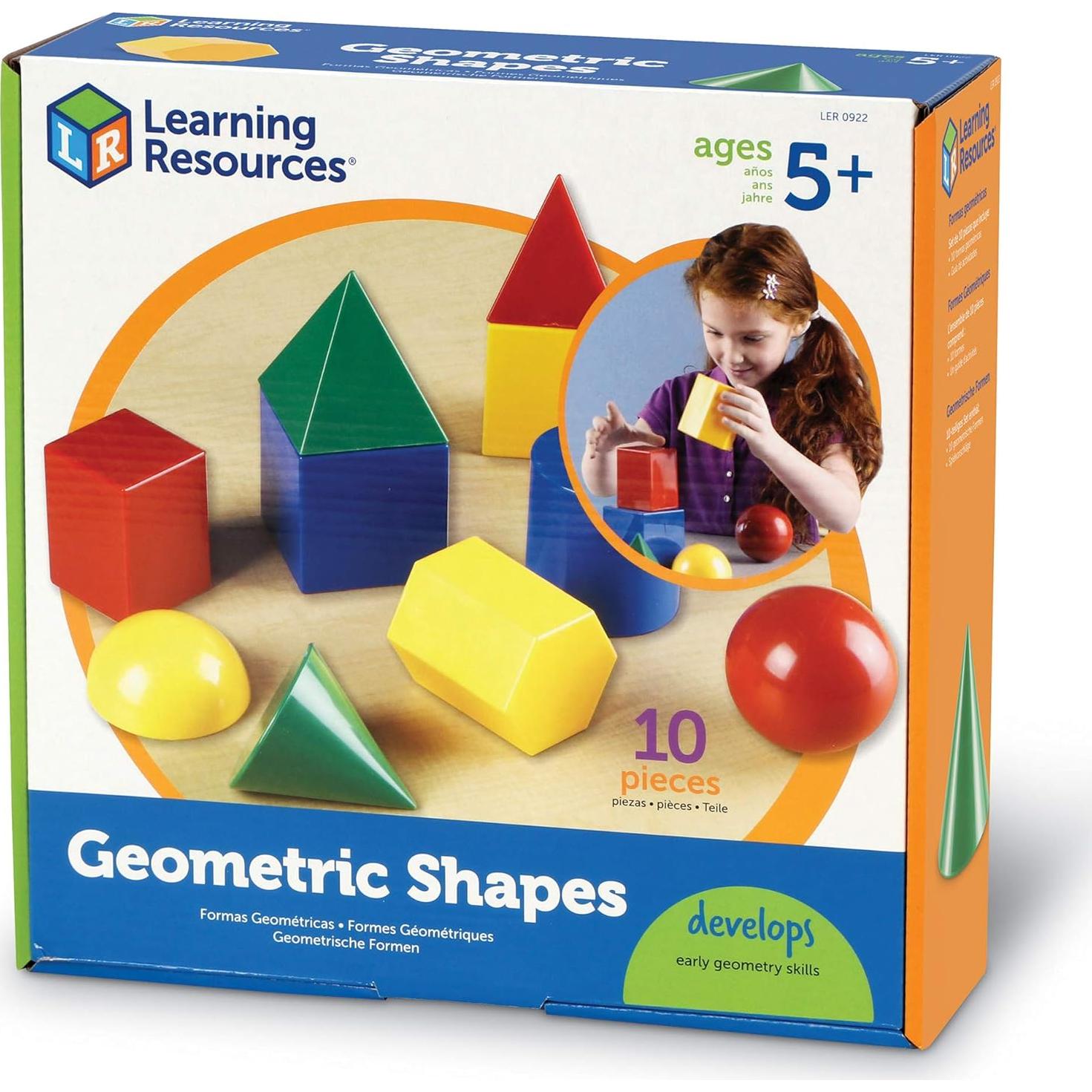 Conjunto de Formas Geométricas Grandes - 10 Piezas para Niños 5+