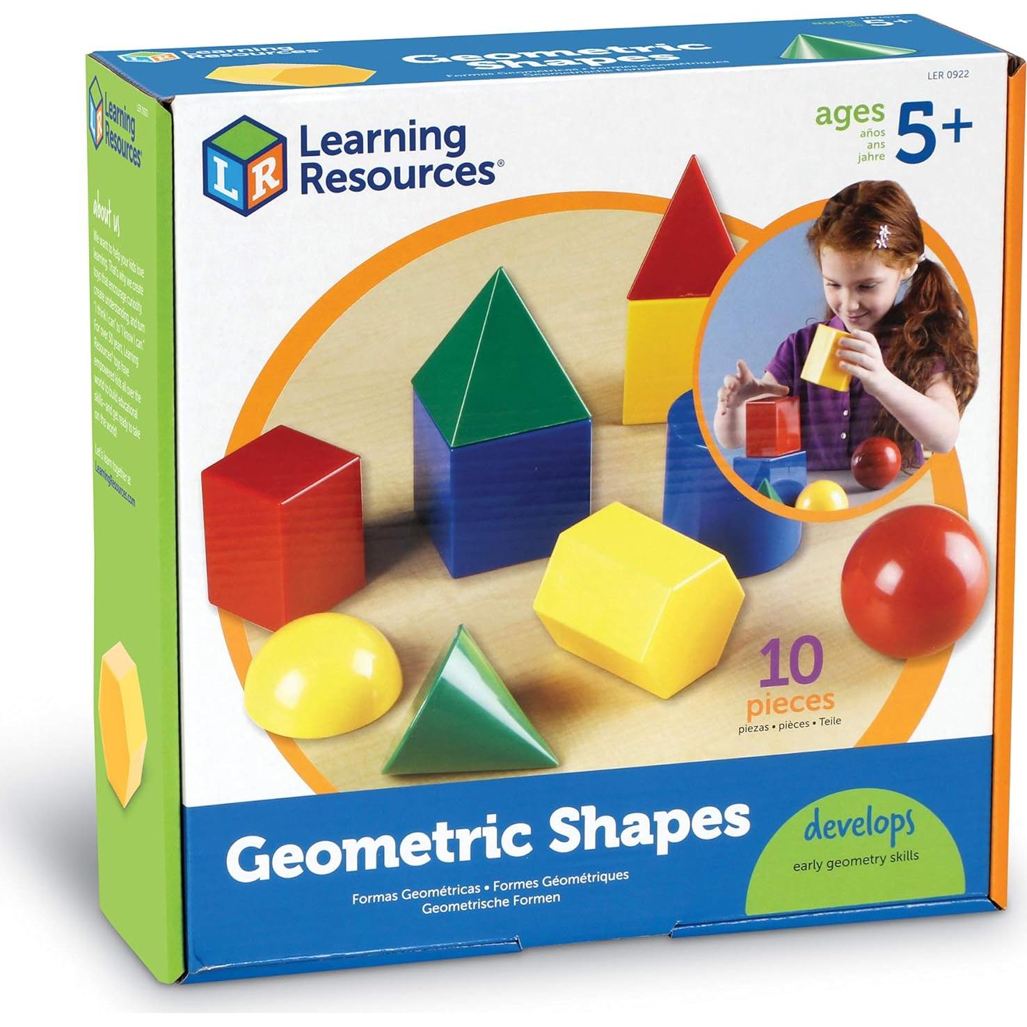 Conjunto de Formas Geométricas Grandes - 10 Piezas para Niños 5+