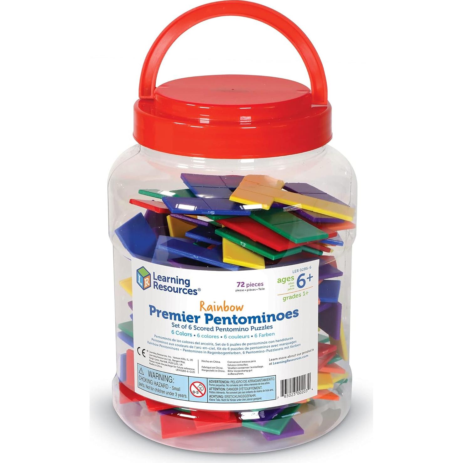 Juego de Pentominos de Plástico Learning Resources 72 Piezas