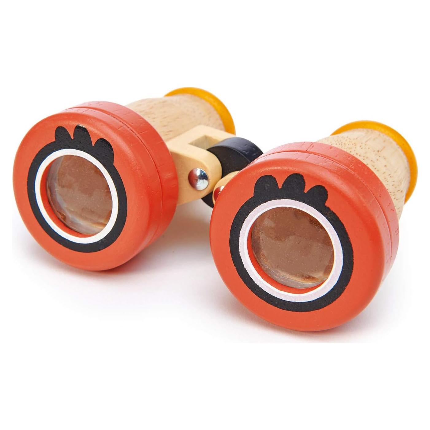 Binoculares de Madera Tender Leaf Toys con Lentes Caleidoscopio 12.8x8x5.2cm