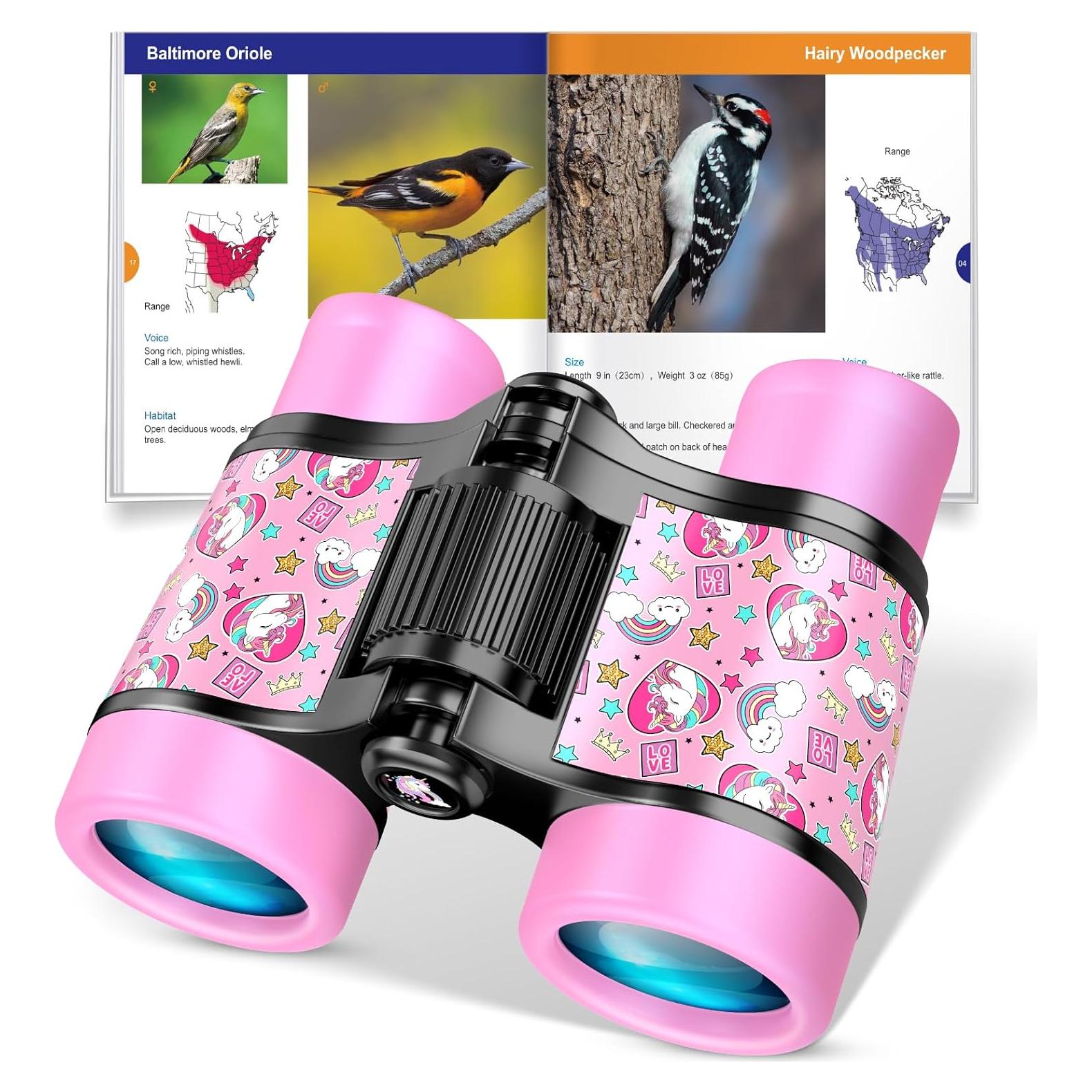 Binoculares de Unicornio Rosados FunforFun para Niños 3-8 Años