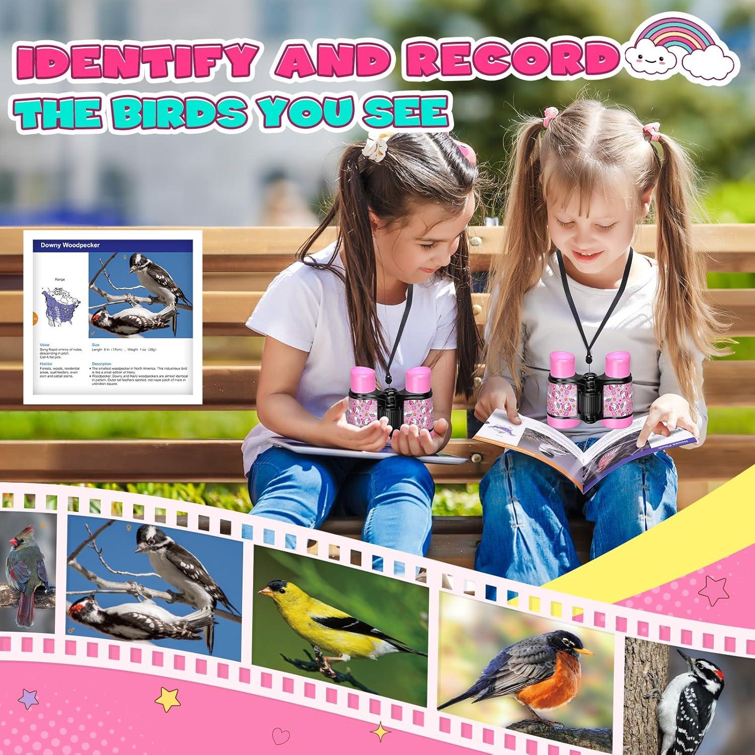 Binoculares de Unicornio Rosados FunforFun para Niños 3-8 Años