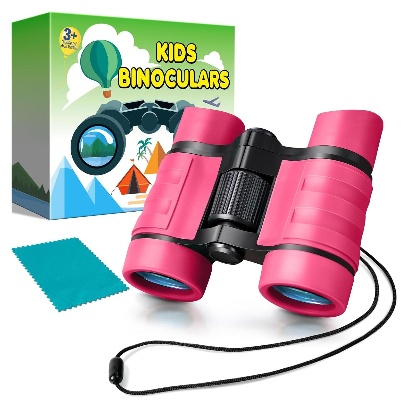 Binoculares para Niños YOPINSAND 4x 30mm Rosa - Regalo Ideal